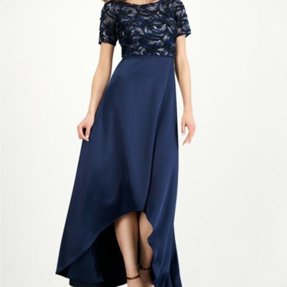 NWT Adrianna Papell Navy Blue Gown Size 2